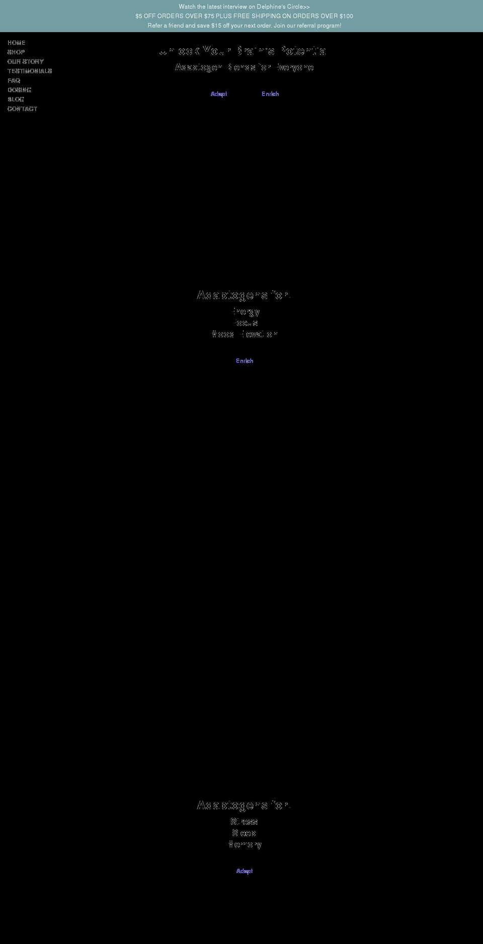 mybrilliantblends.com shopify website screenshot