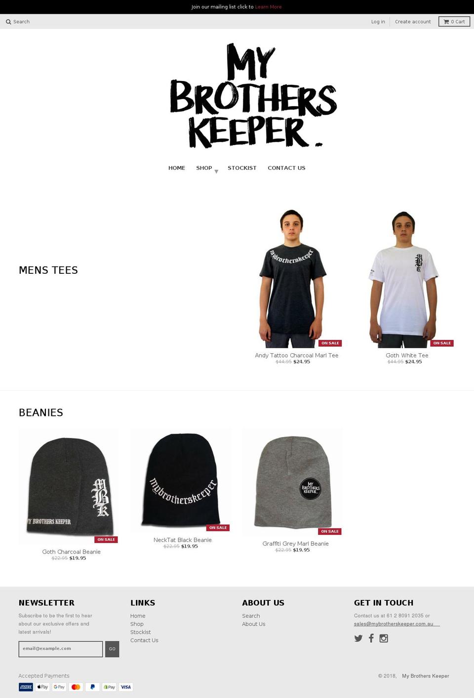 mybrotherskeeper.tv shopify website screenshot