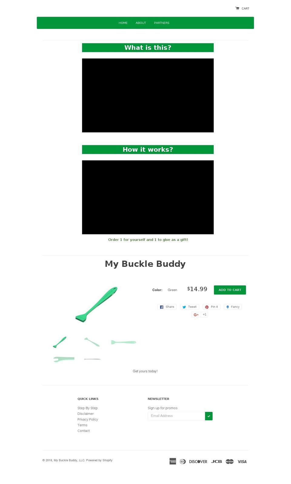 mybucklebuddy.com shopify website screenshot