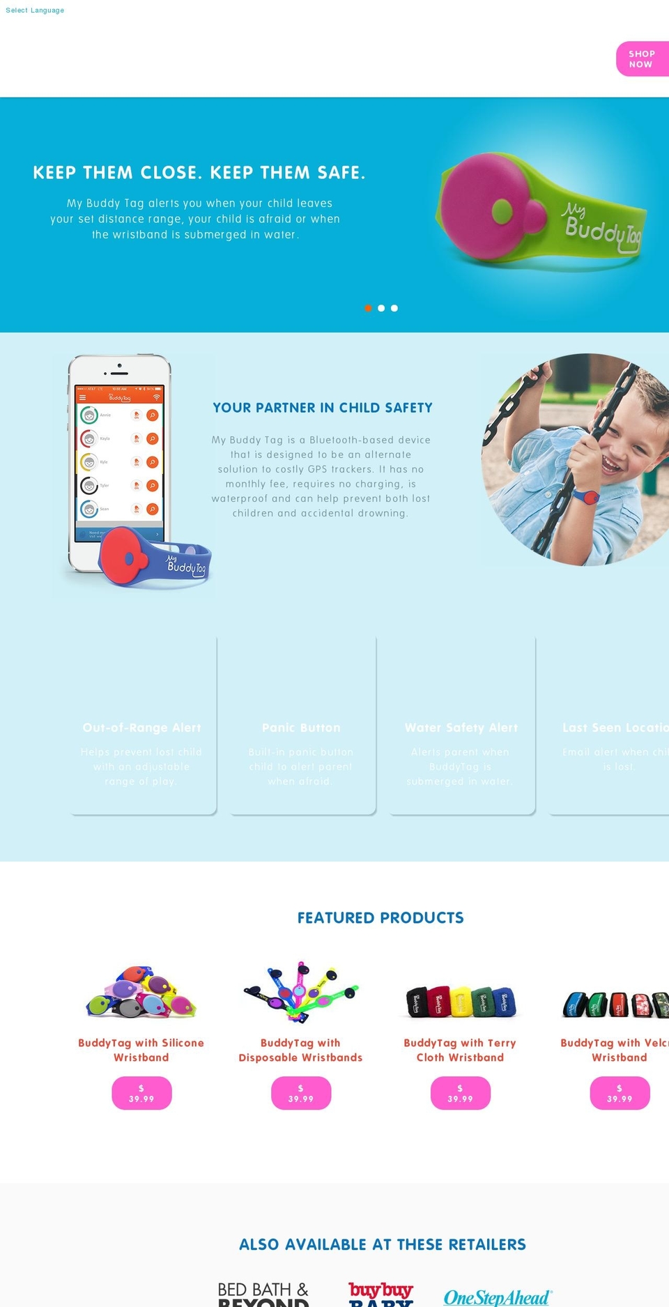 mybuddytagforschools.com shopify website screenshot
