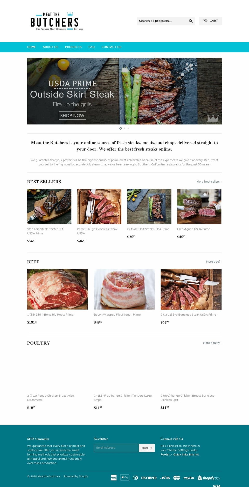 mybutchers.com — Shopify storefront screenshot