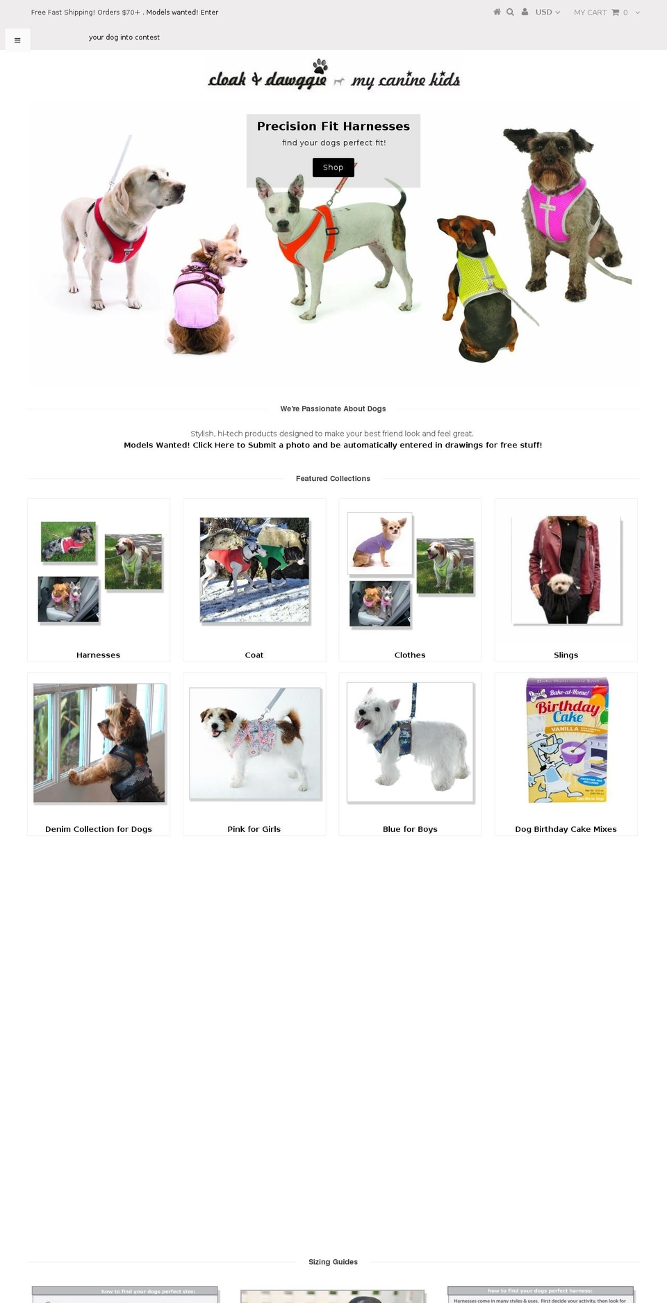 mycaninekids.com — Shopify storefront screenshot