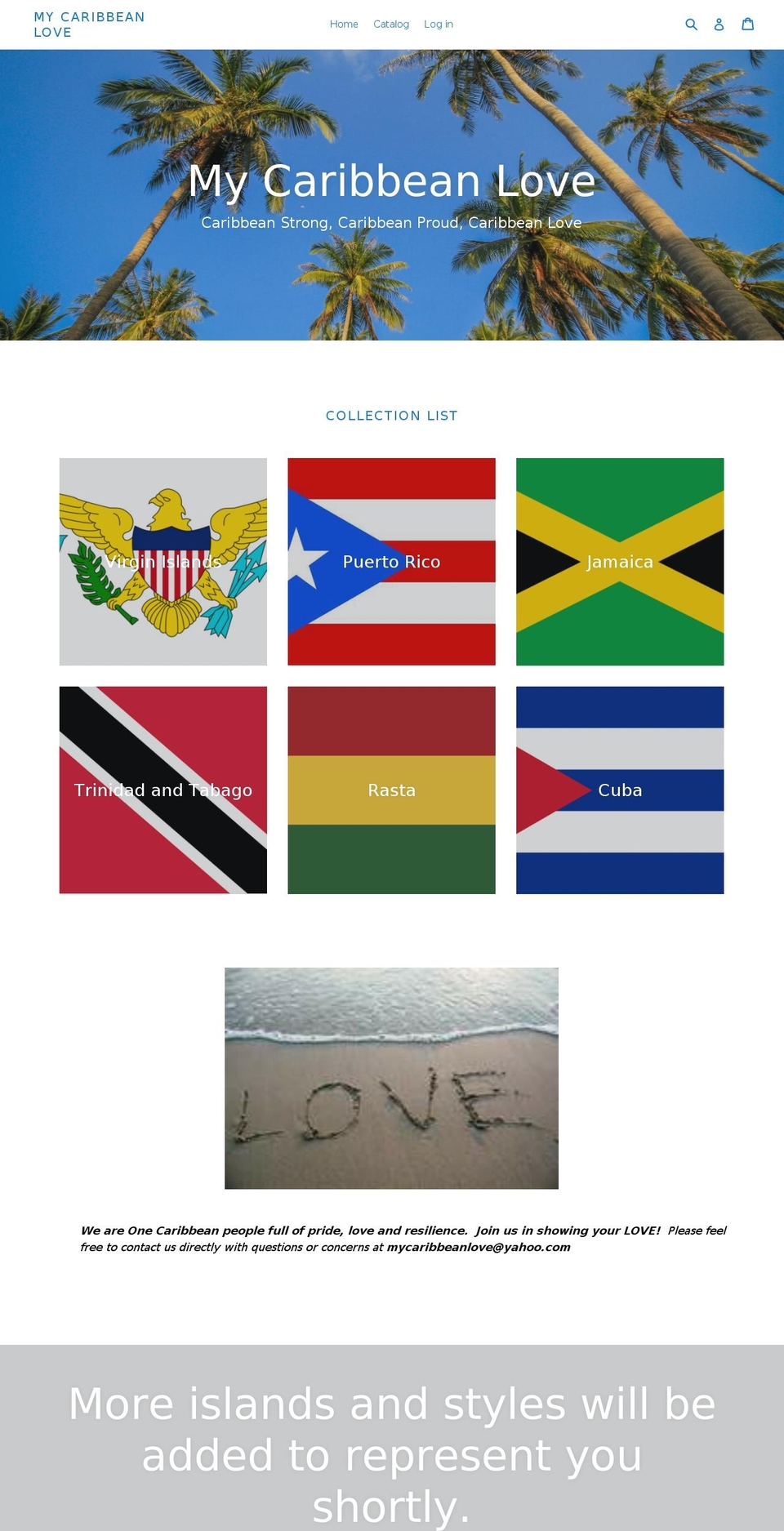 mycaribbeanlove.com — Shopify storefront screenshot