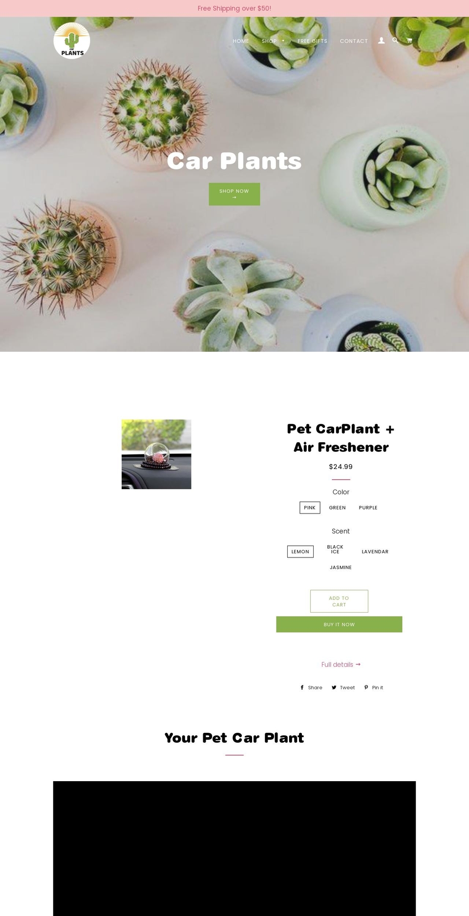 mycarplants.com — Shopify storefront screenshot