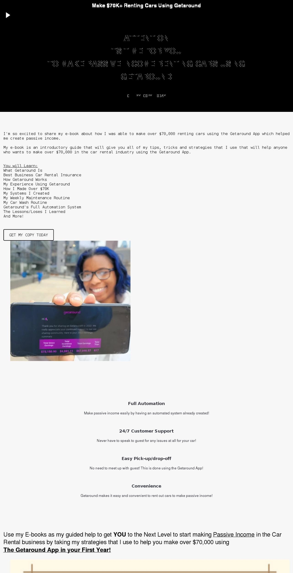 mycarrentalexperience.com shopify website screenshot