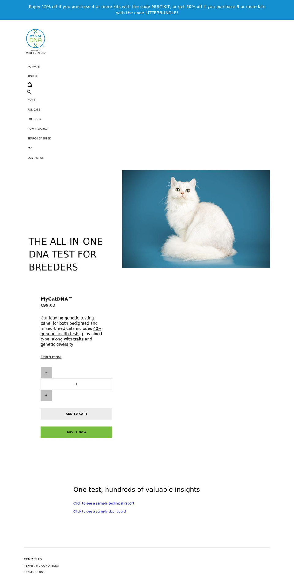 mycatdna.com shopify website screenshot