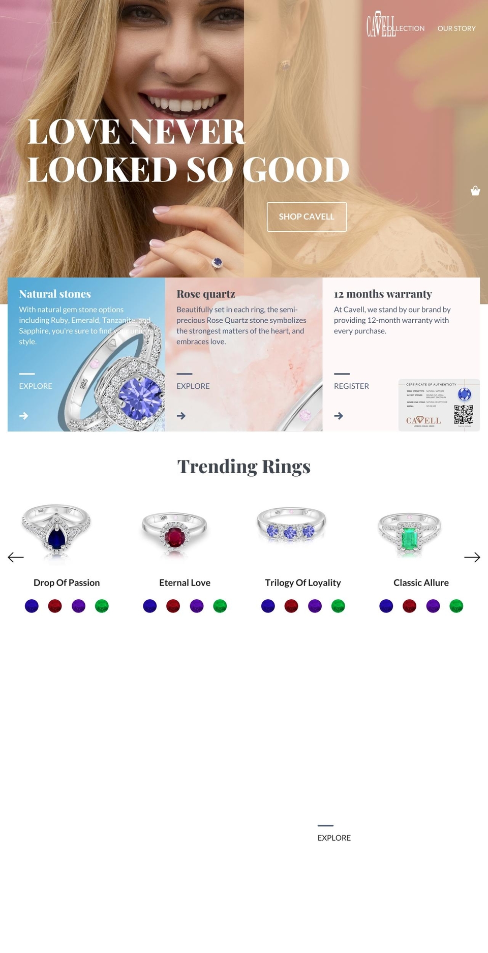 mycavell.com shopify website screenshot