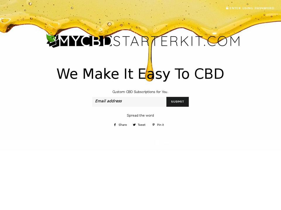 mycbdstarterkit.com — Shopify storefront screenshot