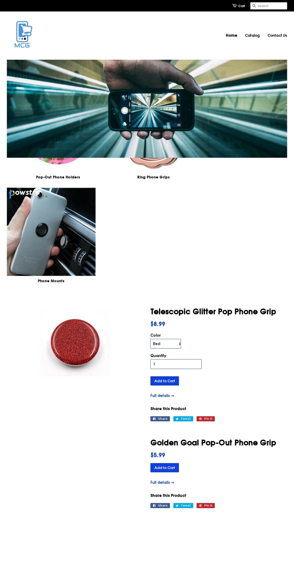 mycellgear.com — Shopify storefront screenshot