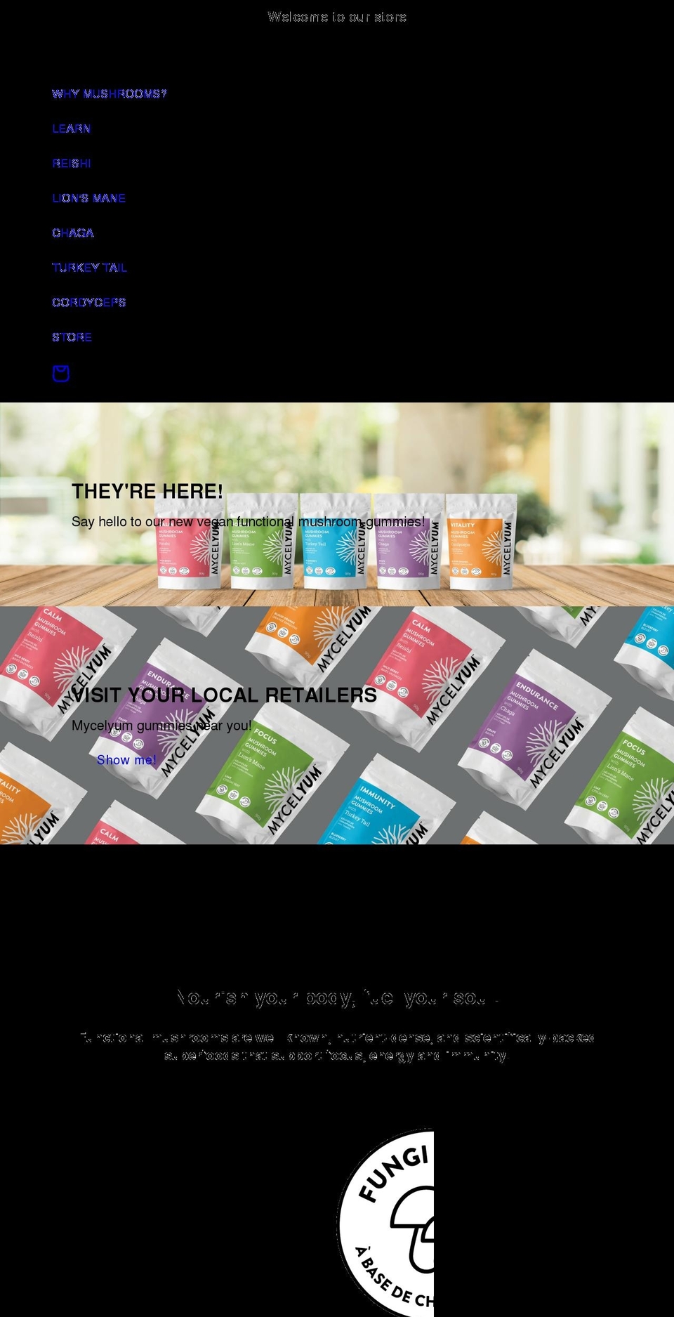 mycelyum.com shopify website screenshot