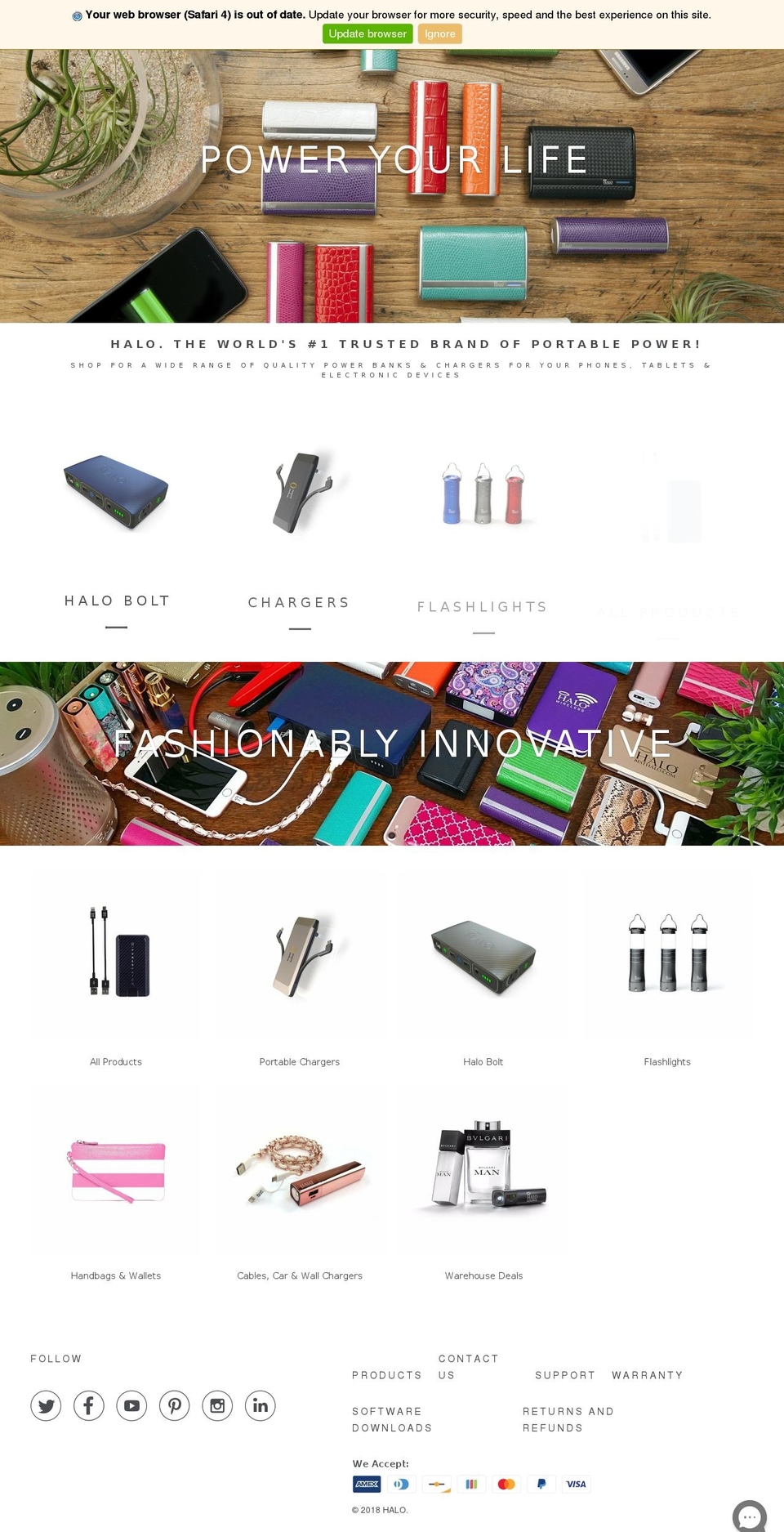 mychargehalo.com shopify website screenshot