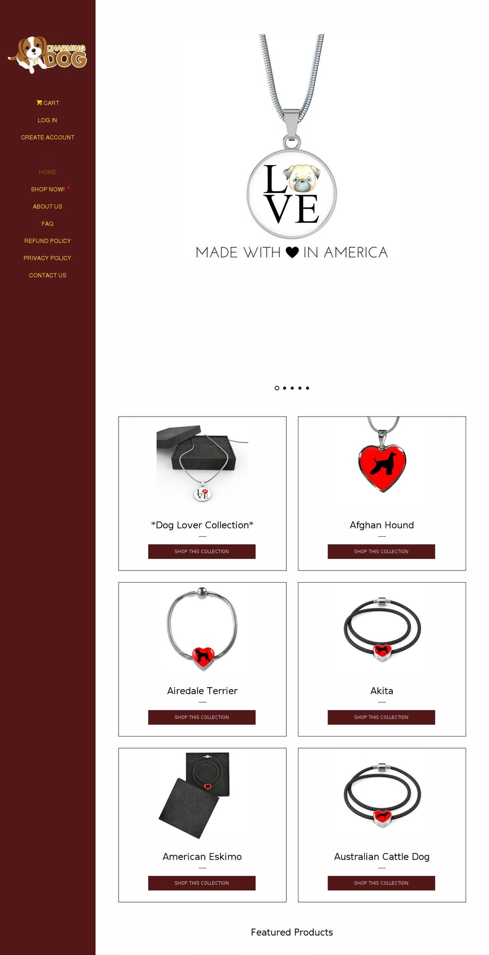 Animals Shopify theme site example mycharmingdog.com