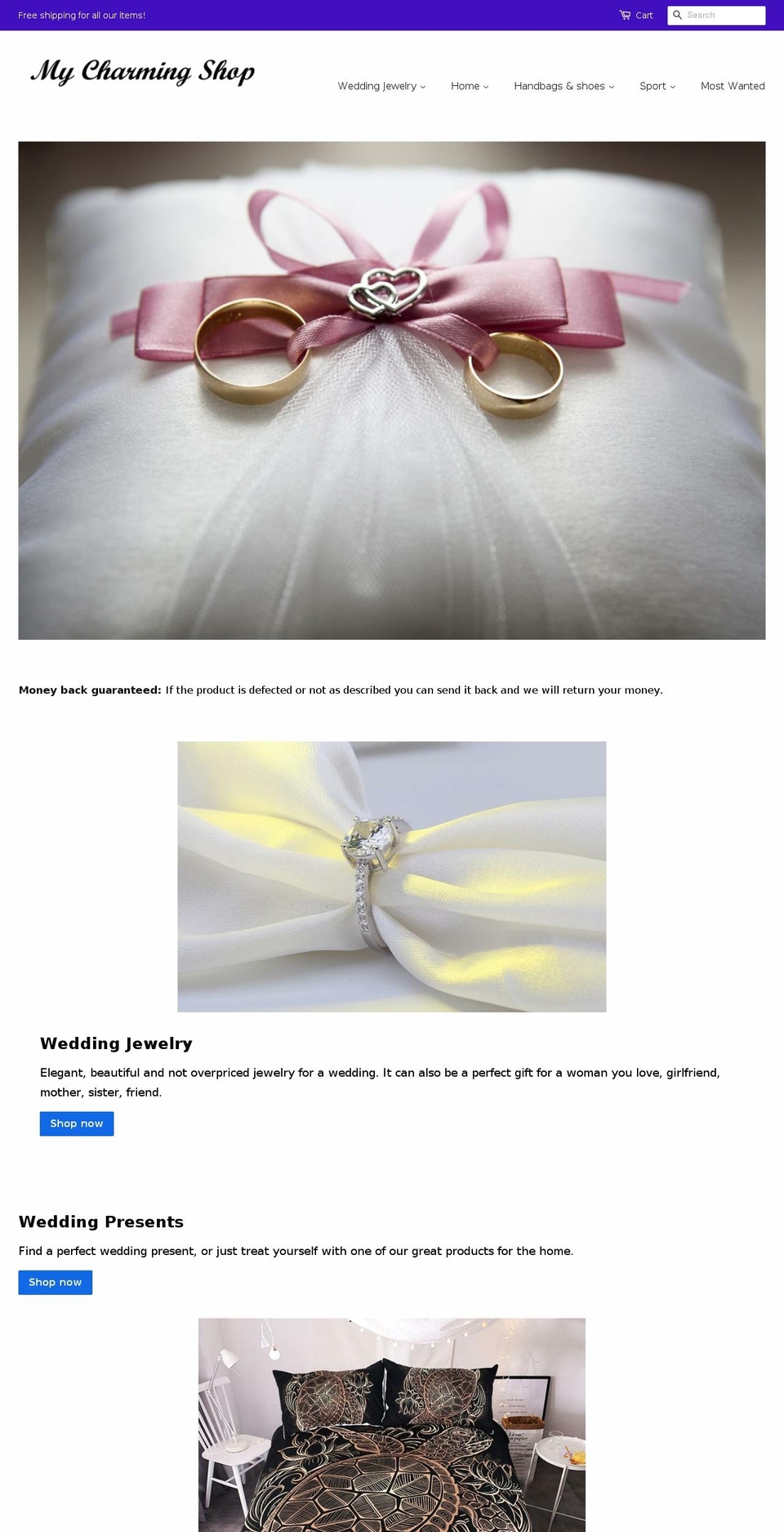 mycharmingshop.com — Shopify storefront screenshot