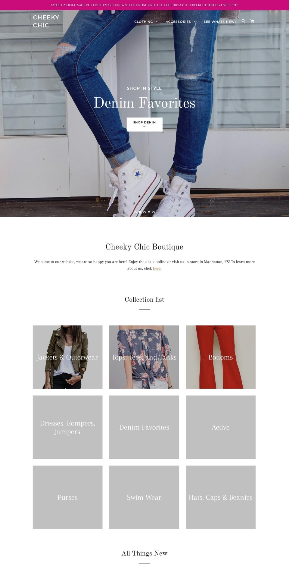 mycheekychic.com — Shopify storefront screenshot