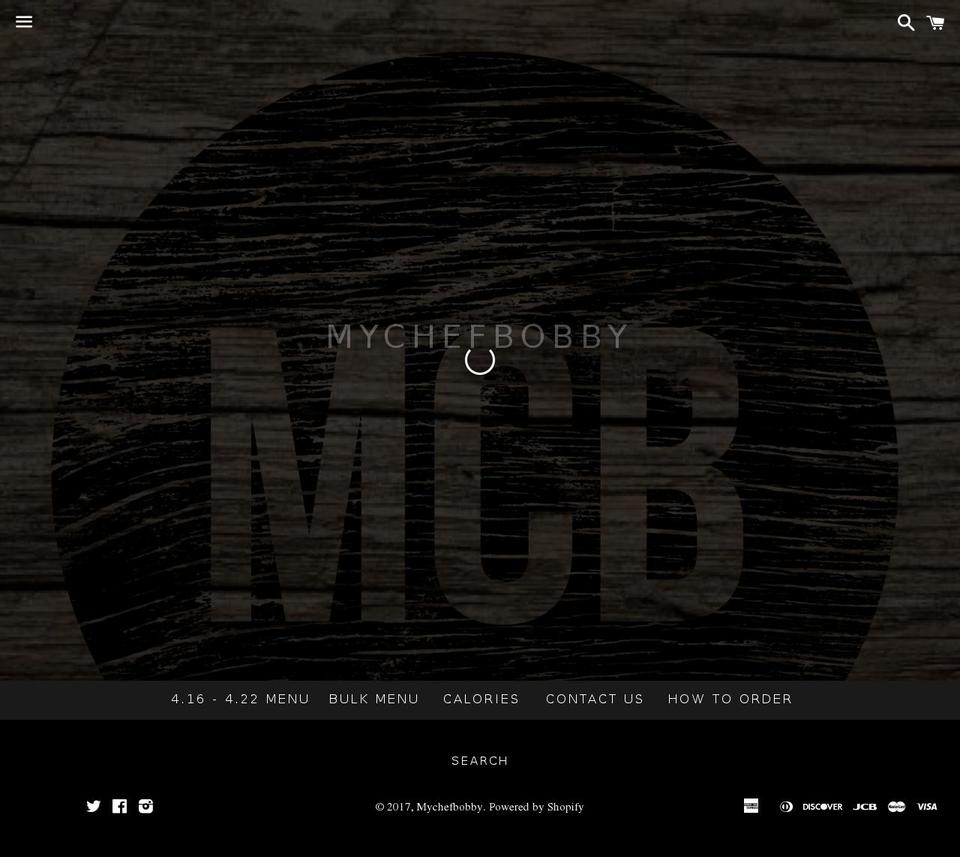 mychefbobby.com shopify website screenshot