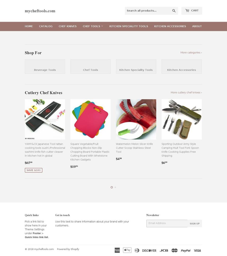 mycheftools.com — Shopify storefront screenshot