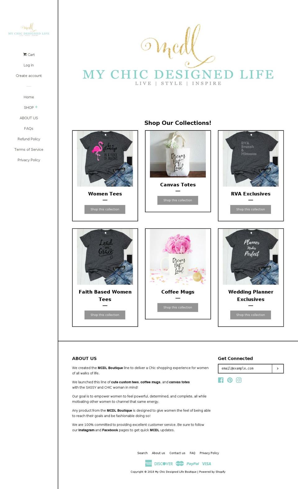 mychicdesignedlife.com — Shopify storefront screenshot