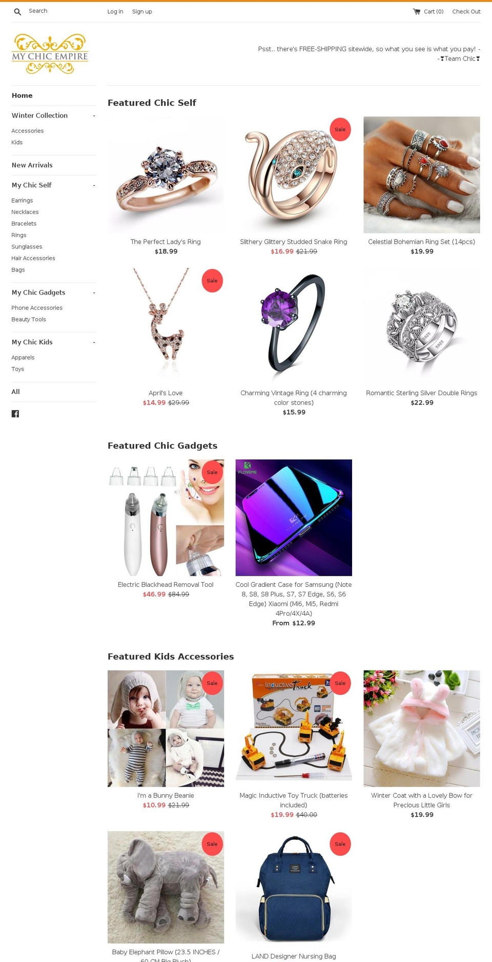 mychicempire.com shopify website screenshot