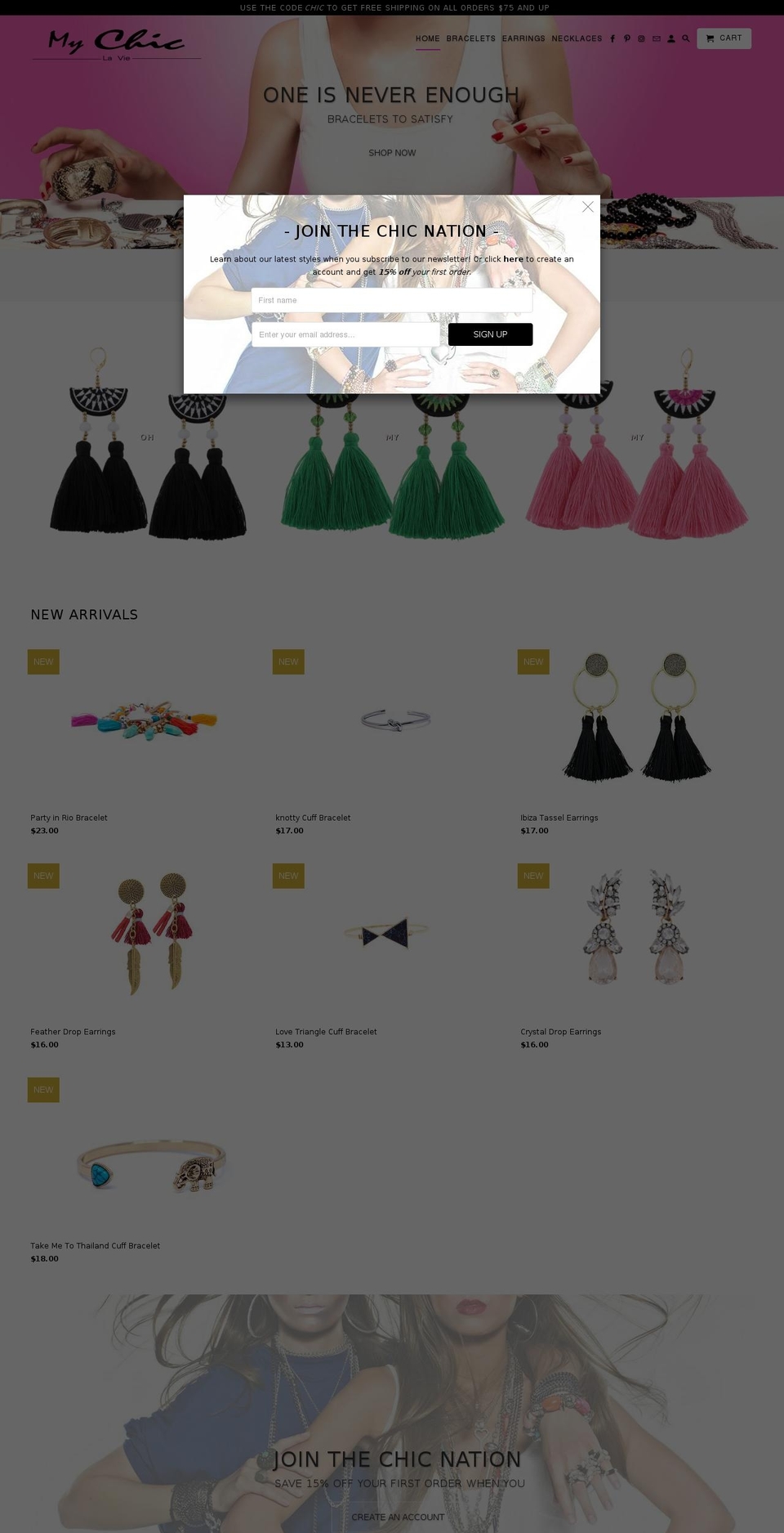 mychiclavie.com — Shopify storefront screenshot