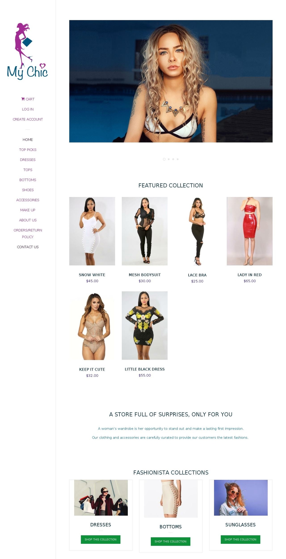 mychicshopper.com — Shopify storefront screenshot