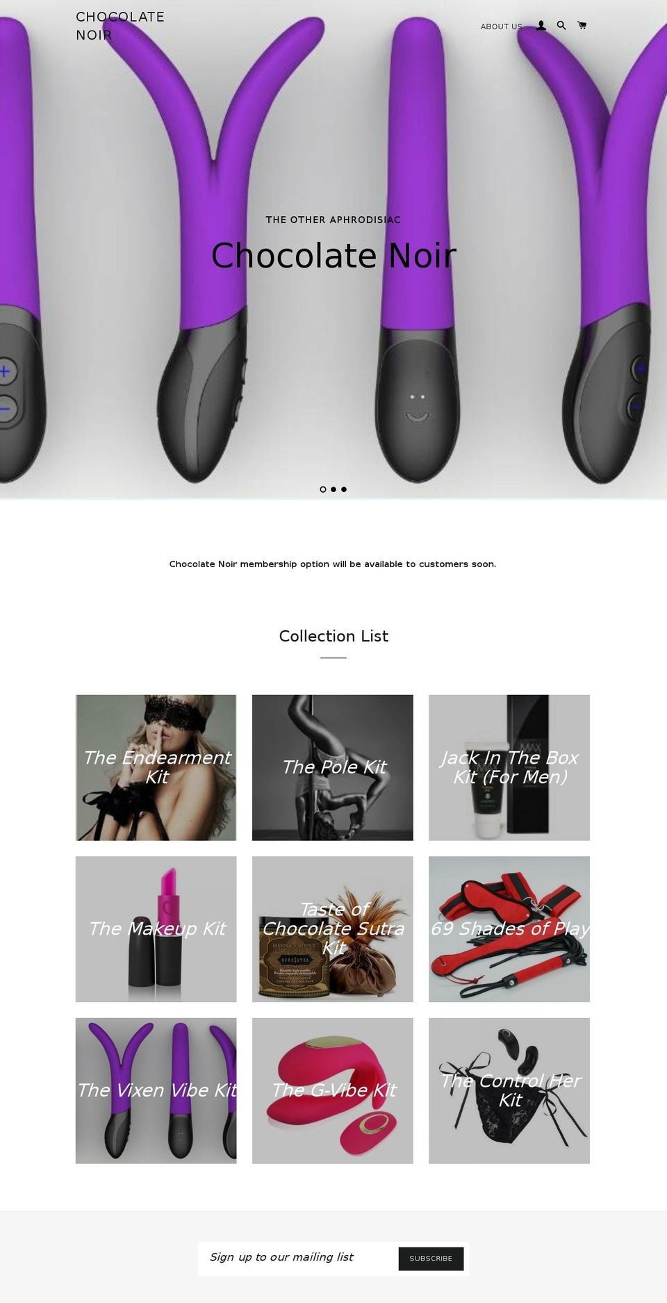 mychocolatenoir.com shopify website screenshot