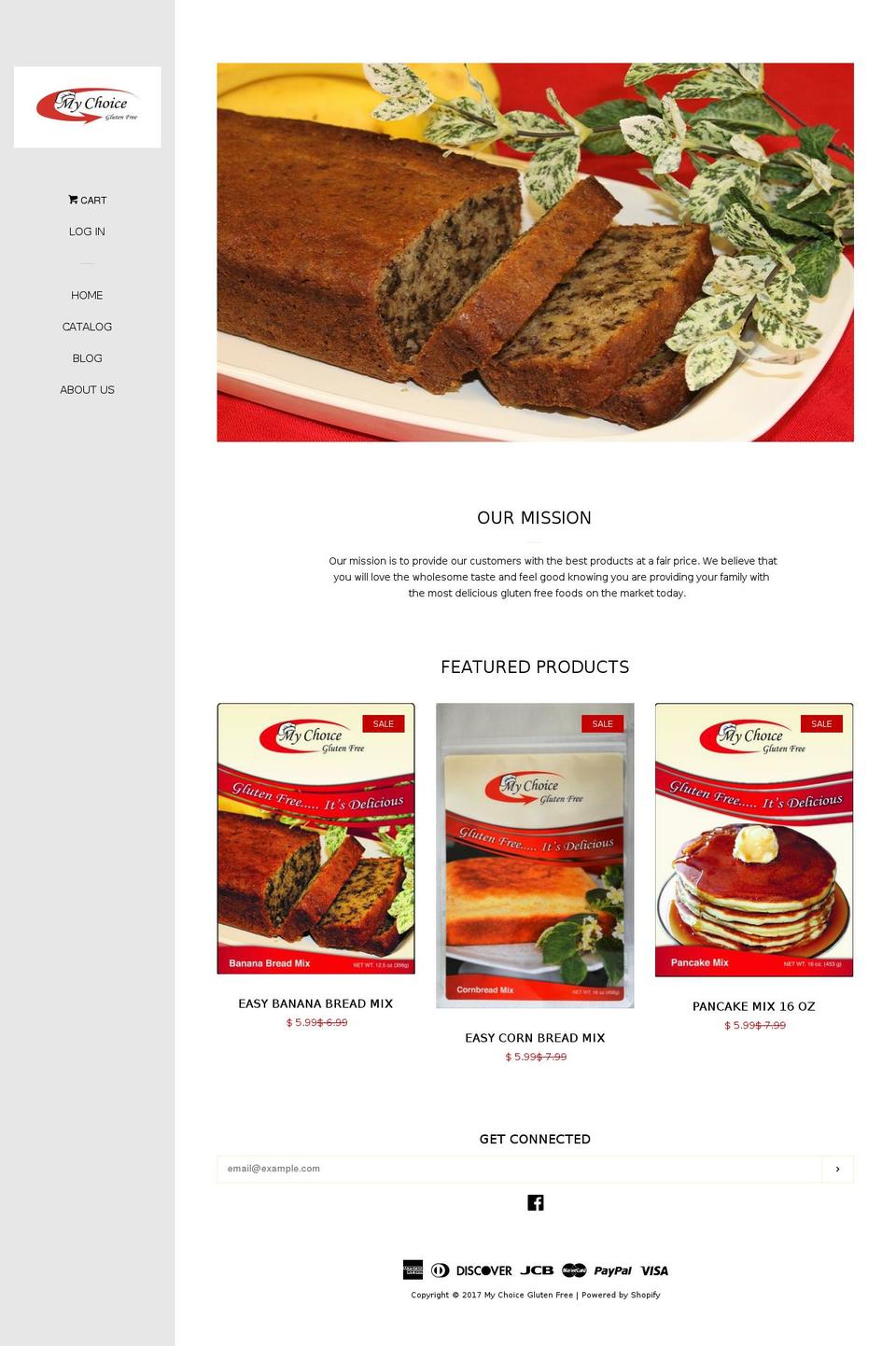mychoiceglutenfree.com shopify website screenshot
