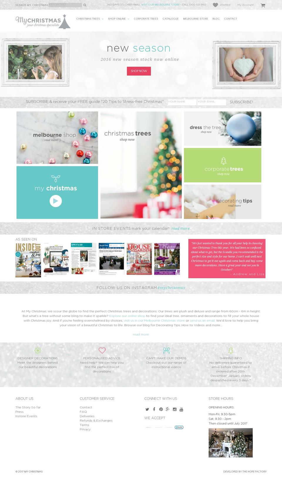 mychristmas.com.au shopify website screenshot