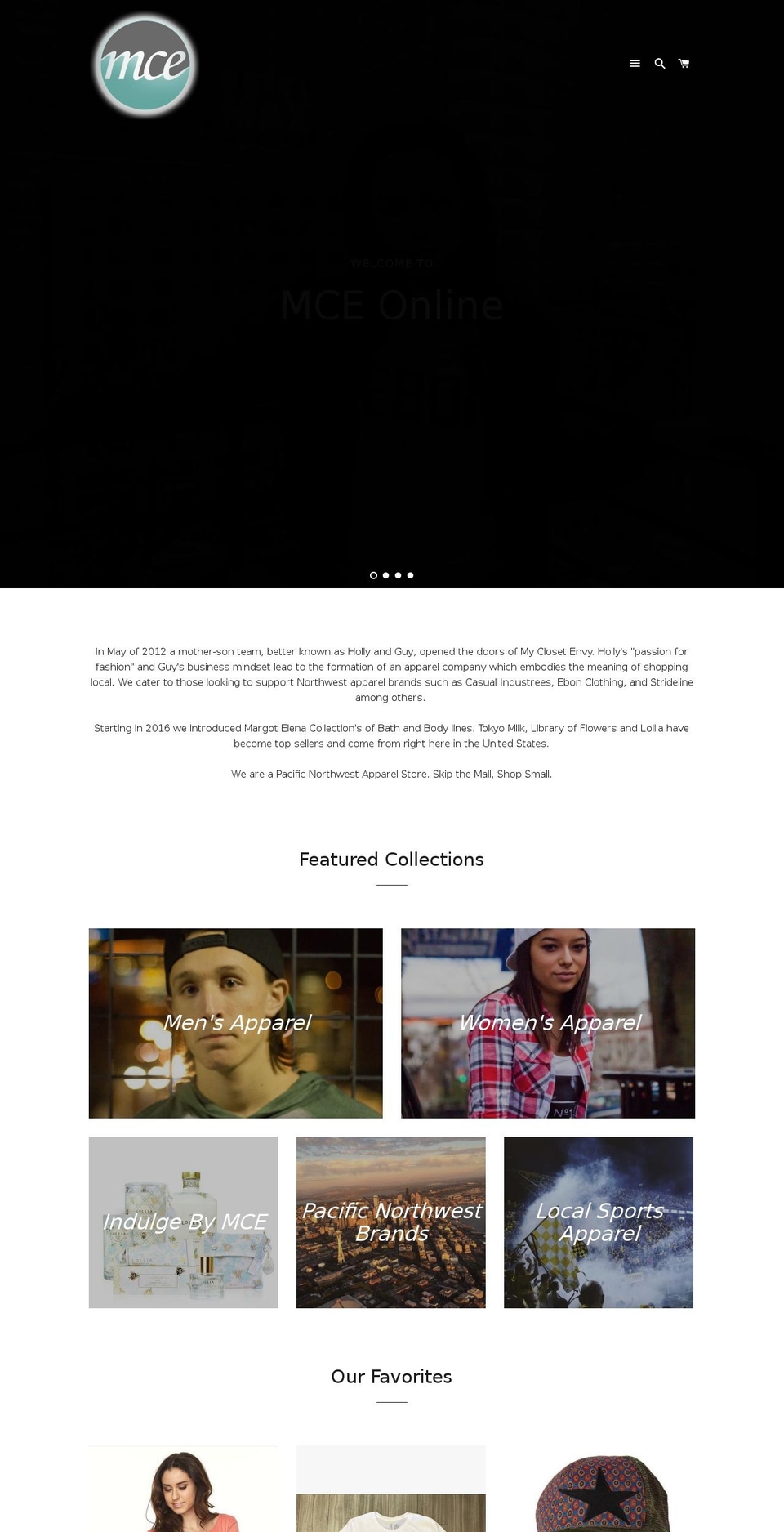myclosetenvy.com shopify website screenshot