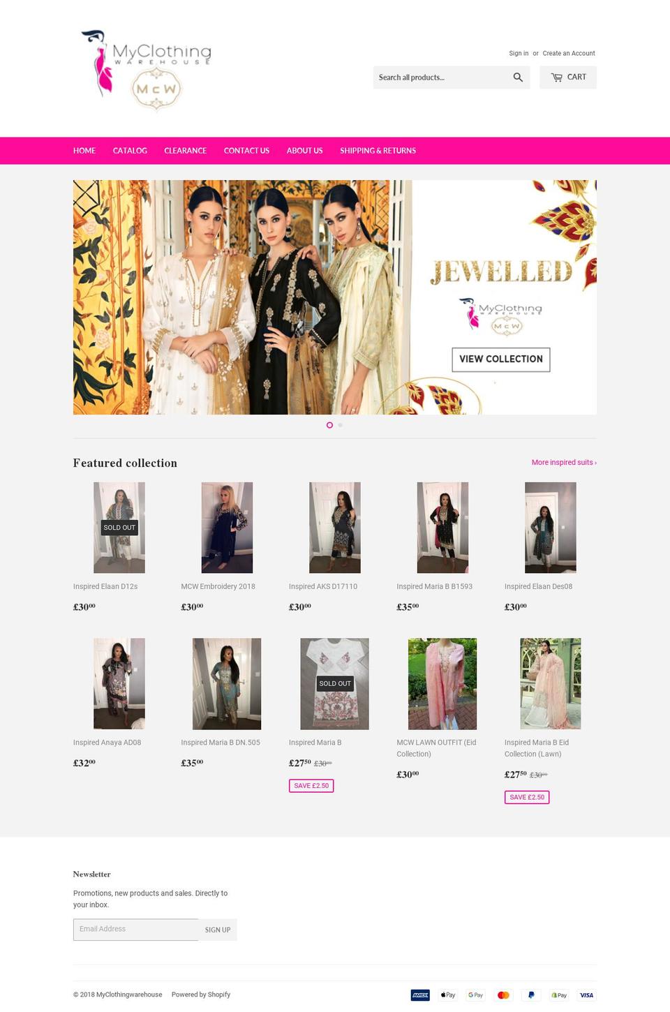 bazien-layout-6 Shopify theme site example myclothingwarehouse.com