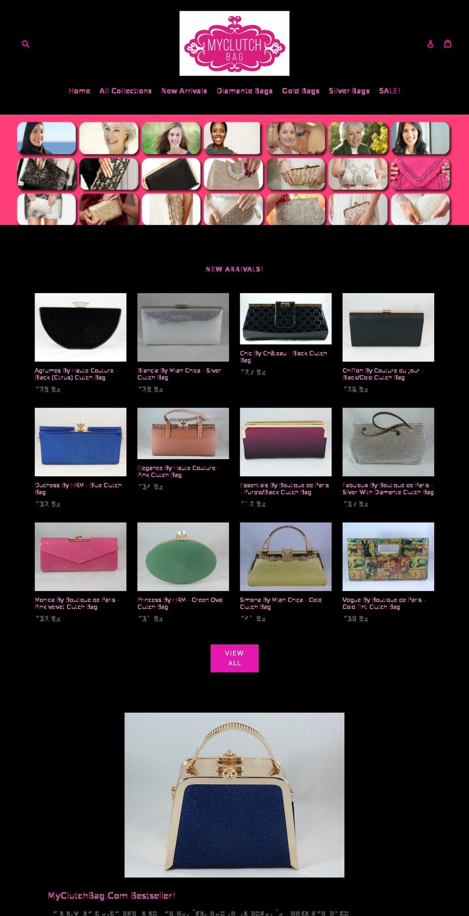 myclutchbag-com.myshopify.com — Shopify storefront screenshot