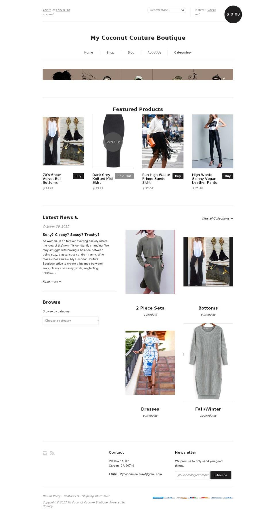 mycoconutcouture.com shopify website screenshot