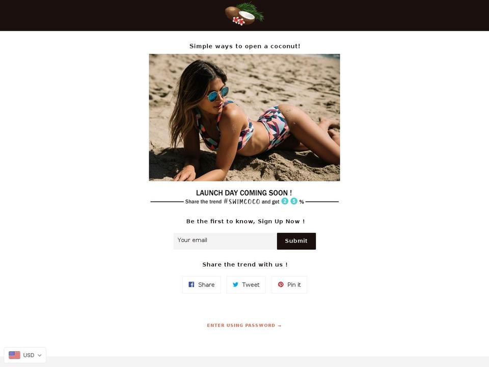 mycoconutheart.com — Shopify storefront screenshot