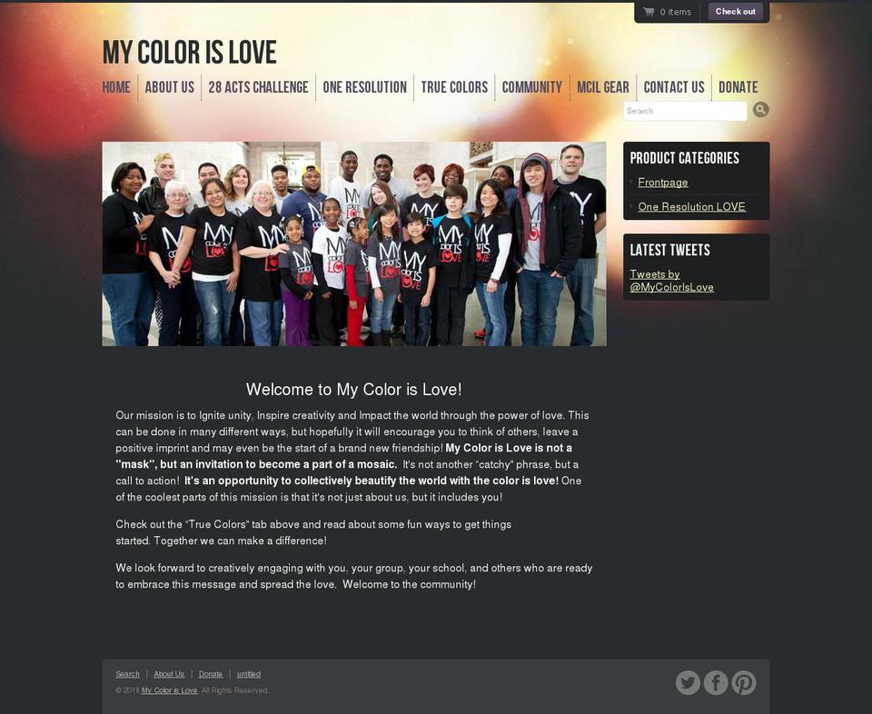 mycolorislove.org shopify website screenshot