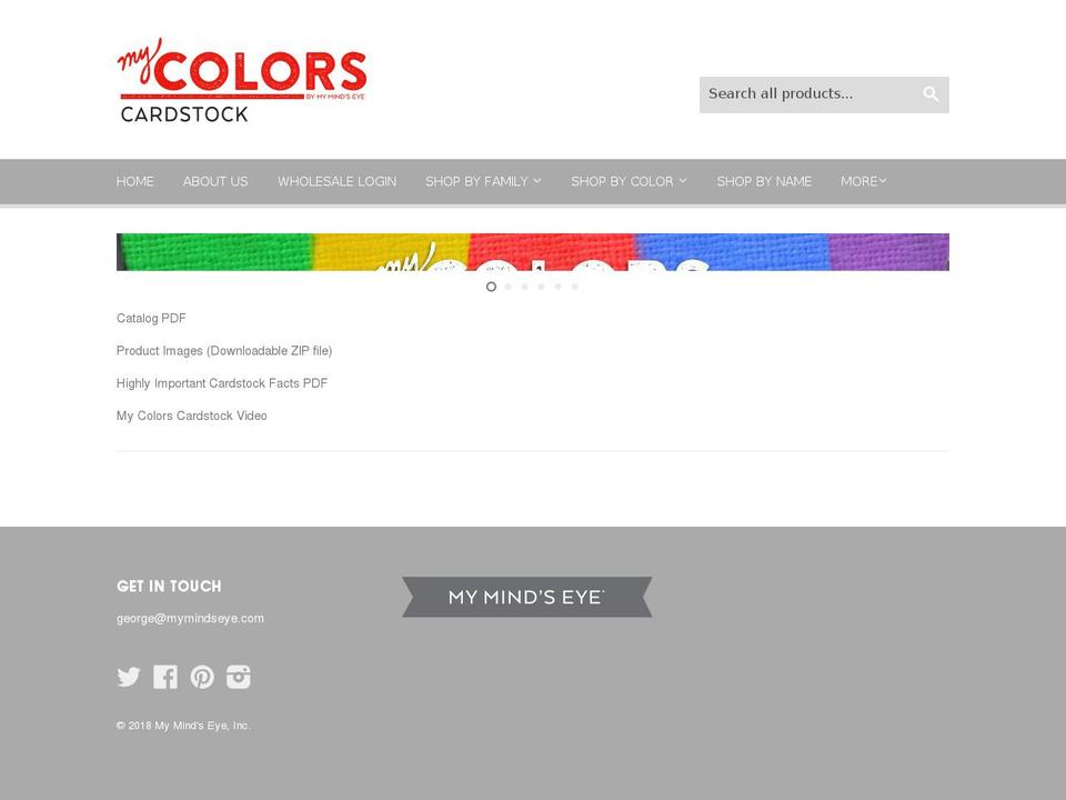 mycolorscardstock.com — Shopify storefront screenshot