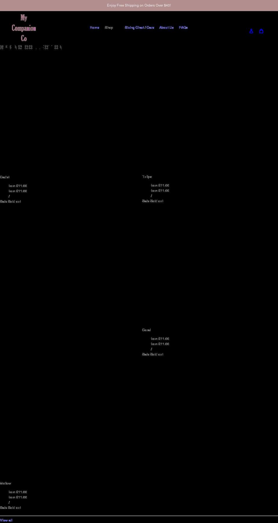 mycompanionco.com shopify website screenshot