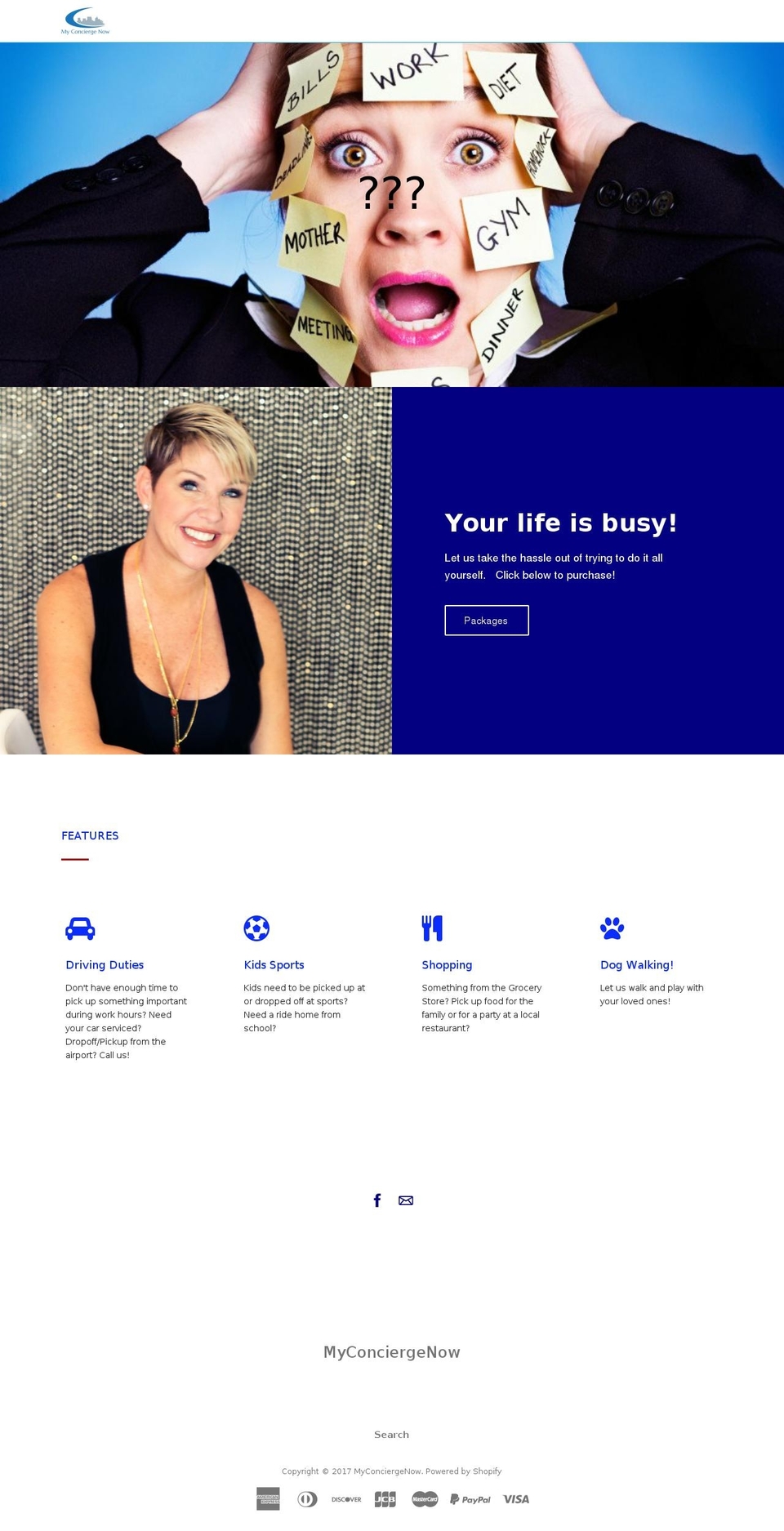 myconciergenow.com shopify website screenshot