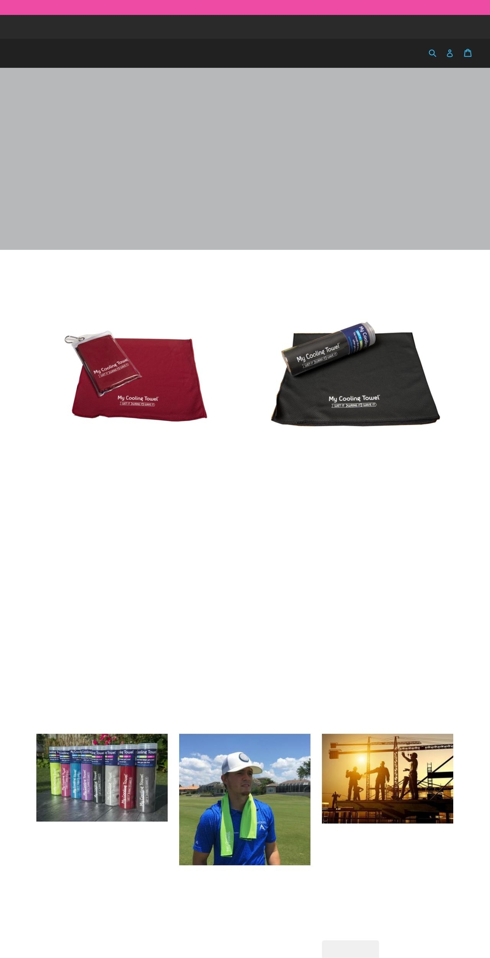 mycoolingtowel.com shopify website screenshot
