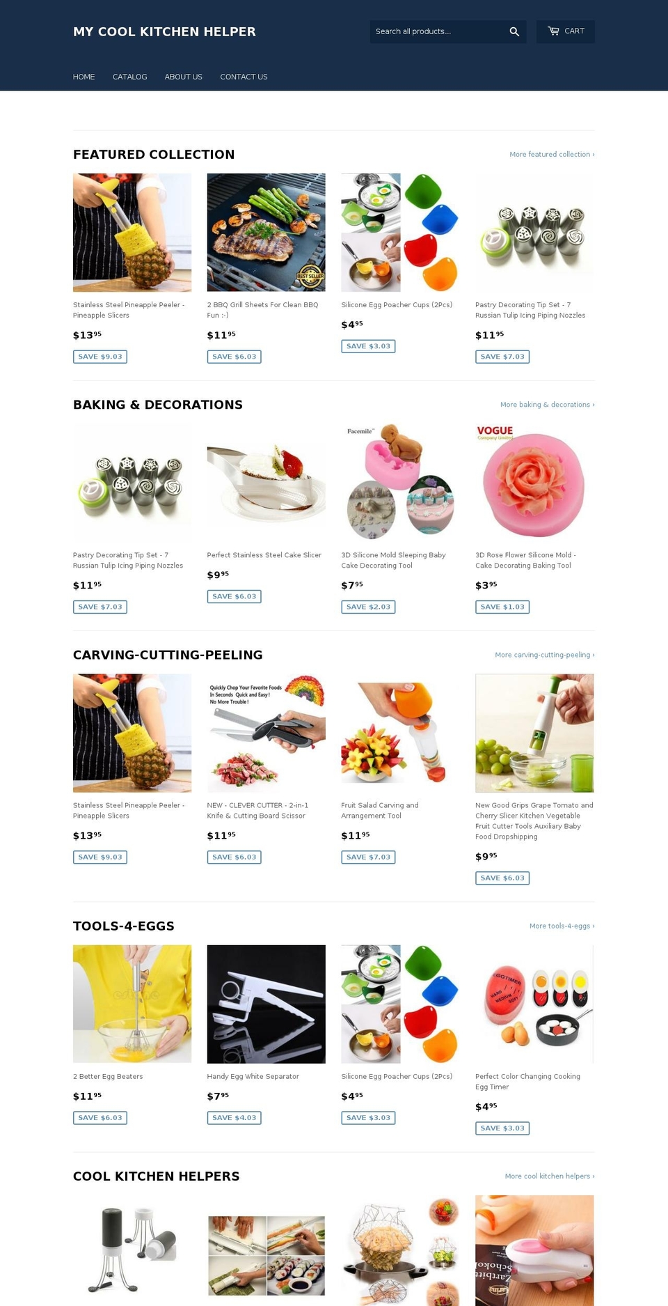 mycoolkitchenhelper.com — Shopify storefront screenshot