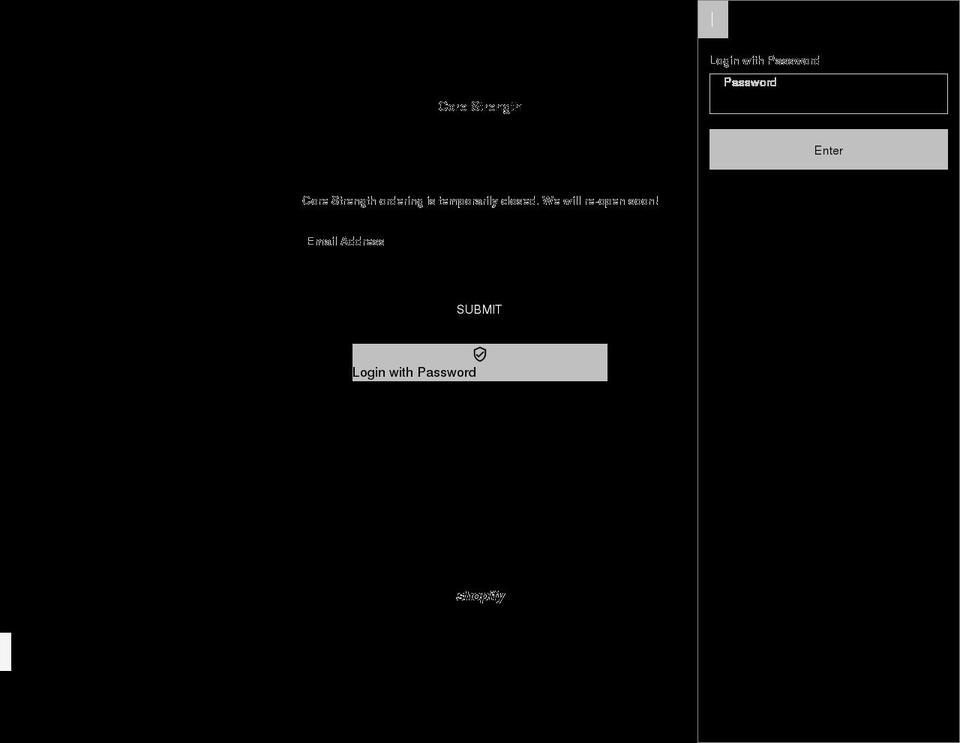 mycorestrength.com shopify website screenshot