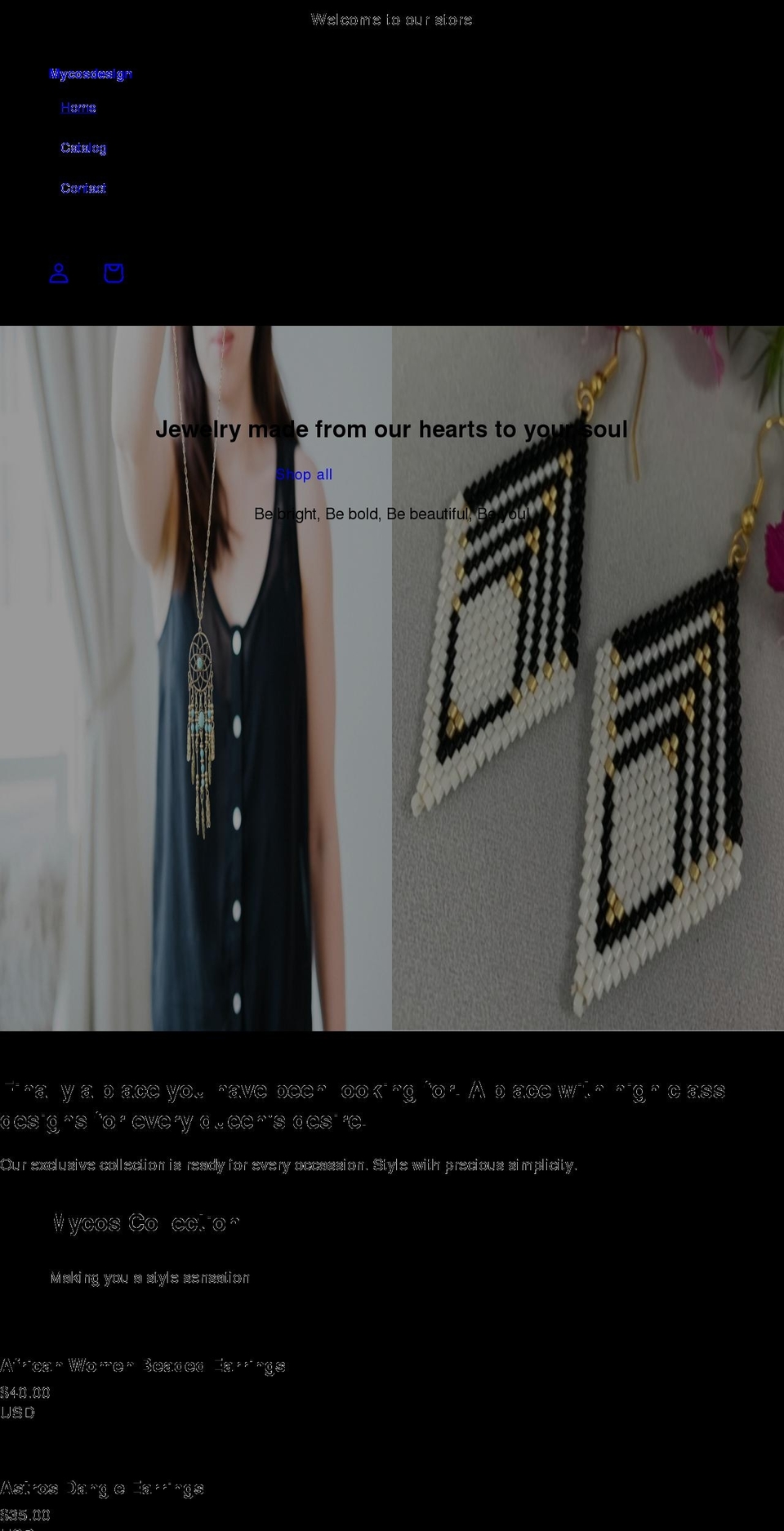 mycosdesign.com — Shopify storefront screenshot