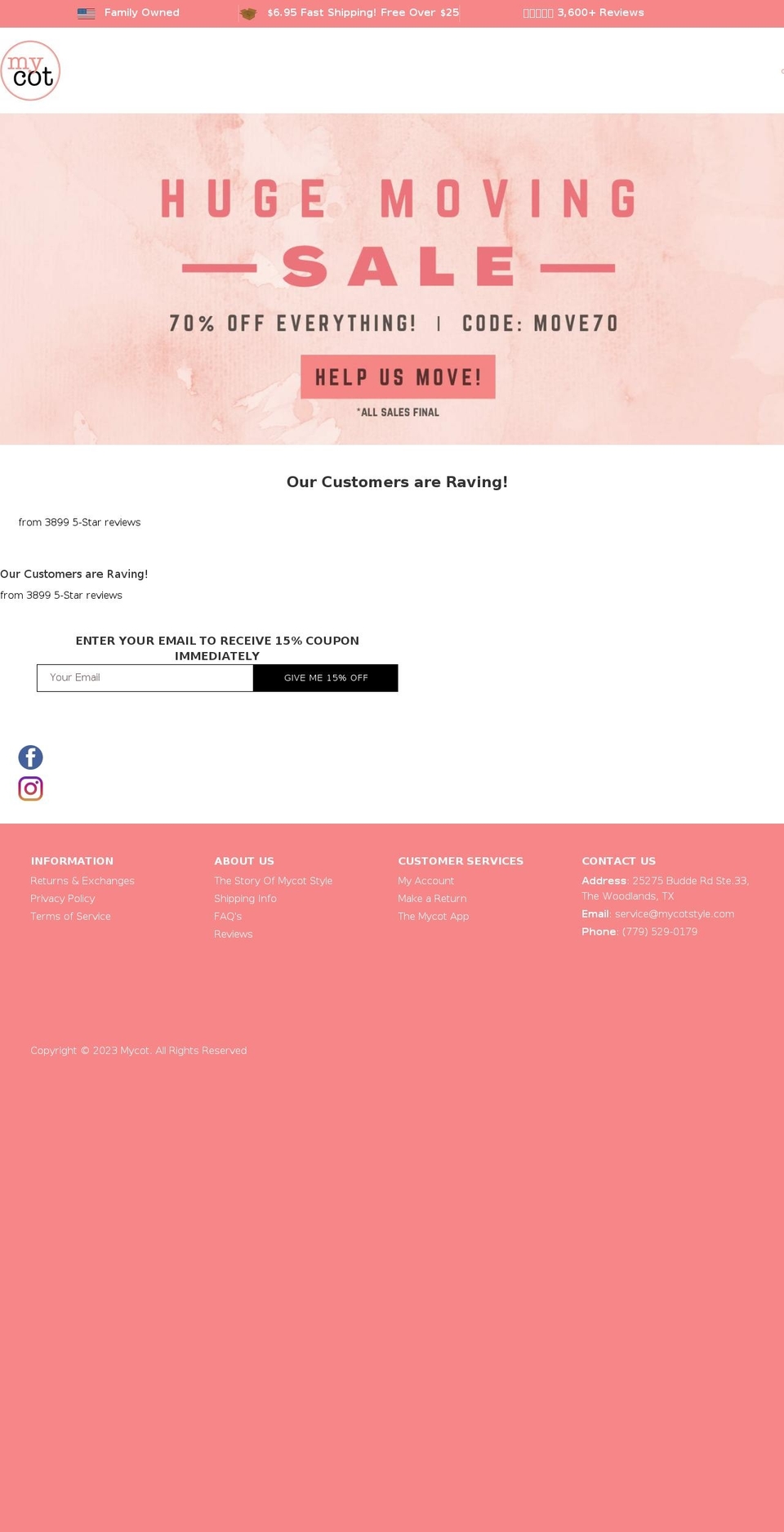 mycotstyle.com shopify website screenshot