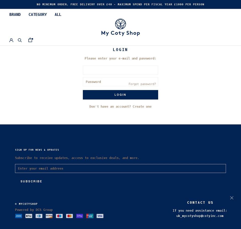 mycotyshop.com shopify website screenshot