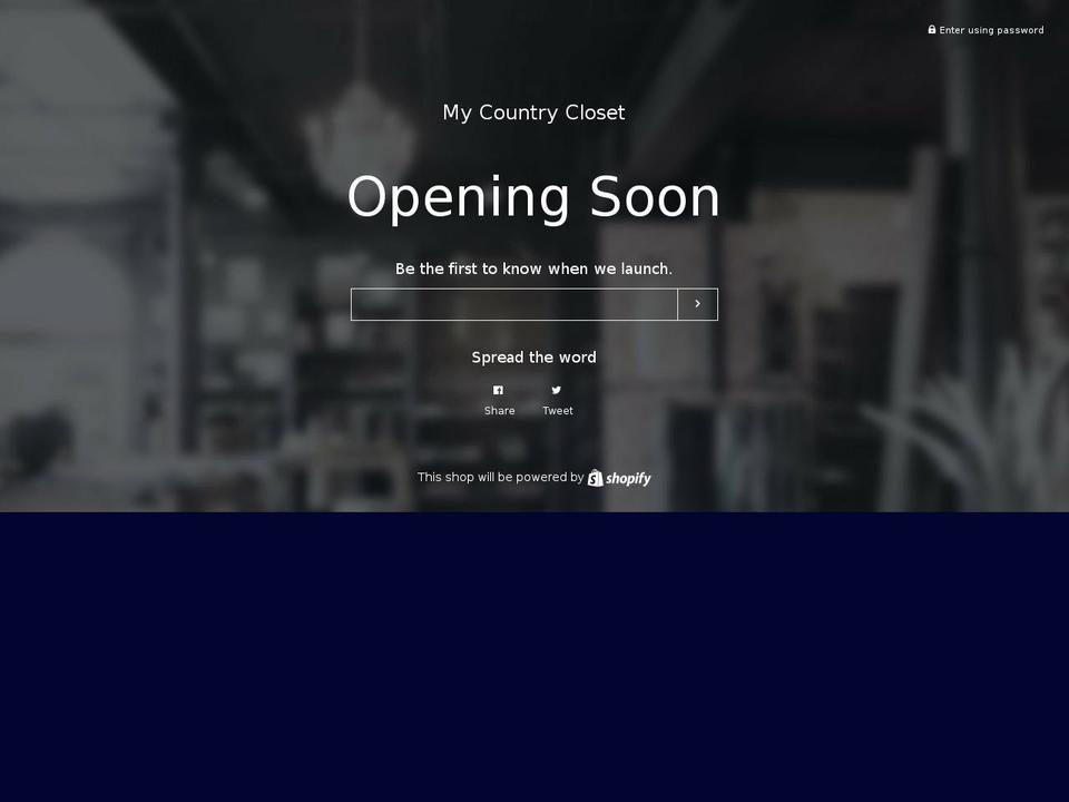 mycountrycloset.com — Shopify storefront screenshot