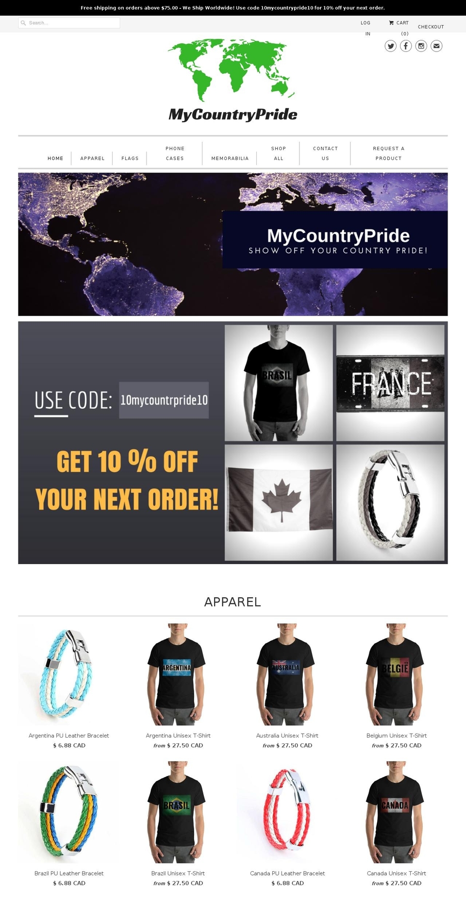 mycountrypride.com — Shopify storefront screenshot
