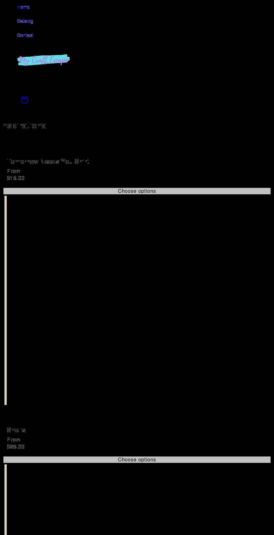 mycraftescape.com shopify website screenshot
