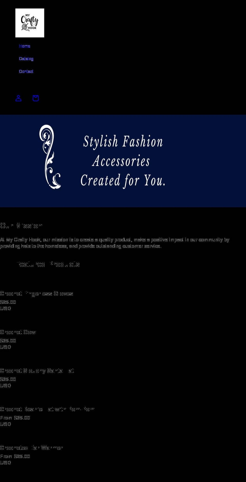 mycraftyhook.com shopify website screenshot