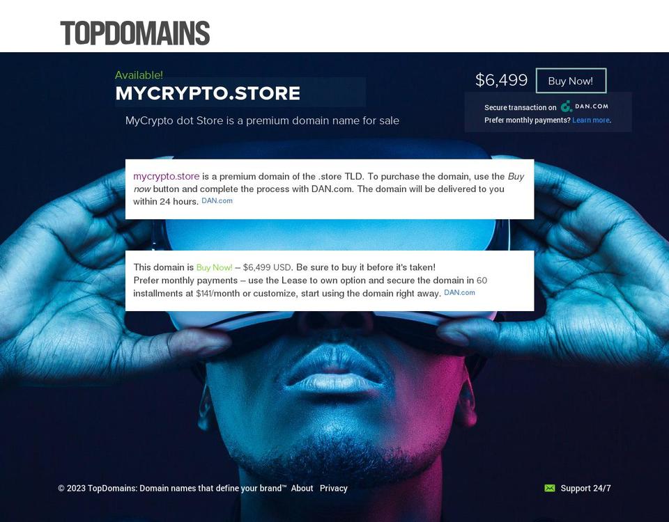 mycrypto.store shopify website screenshot