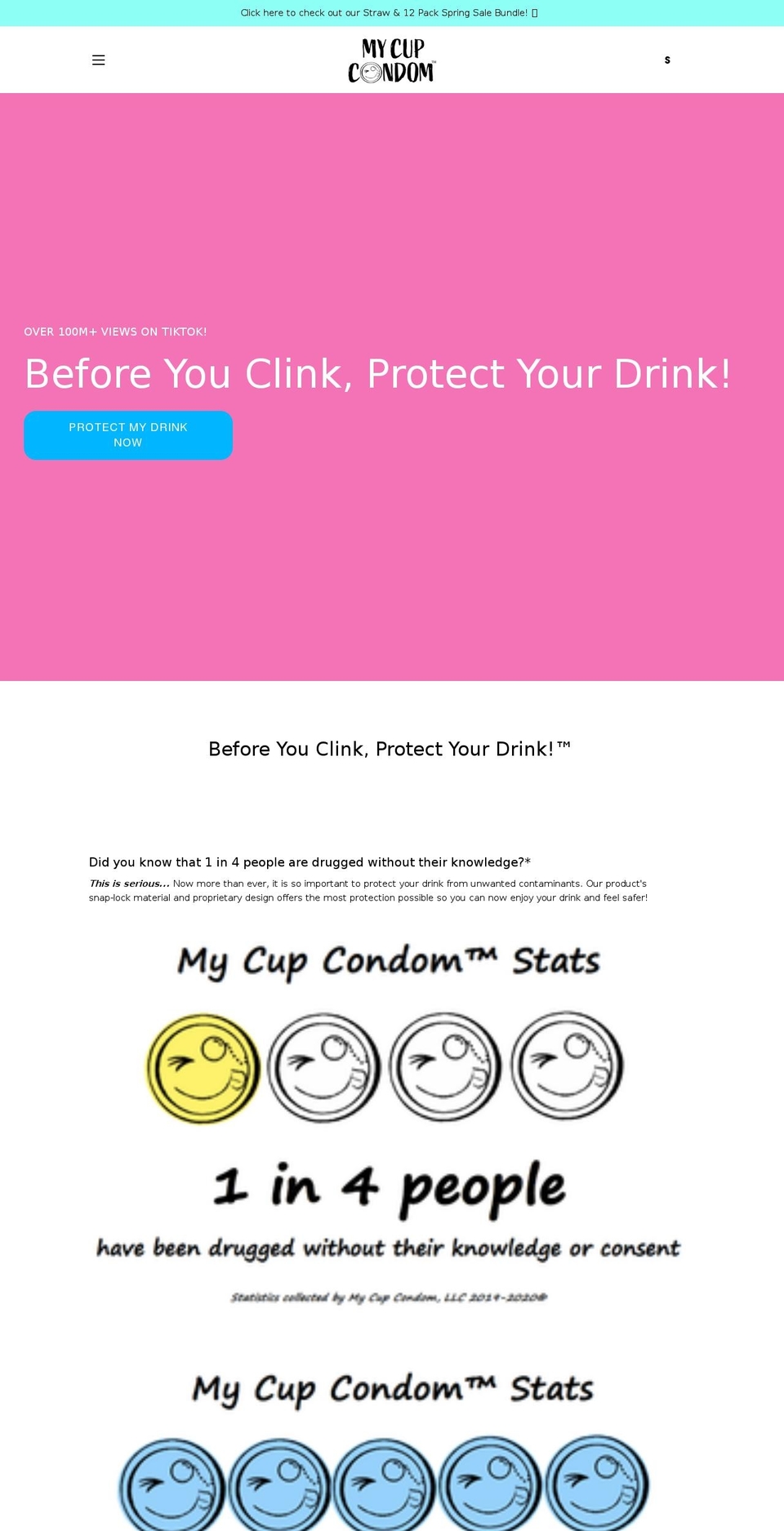 mycupcondom.com shopify website screenshot