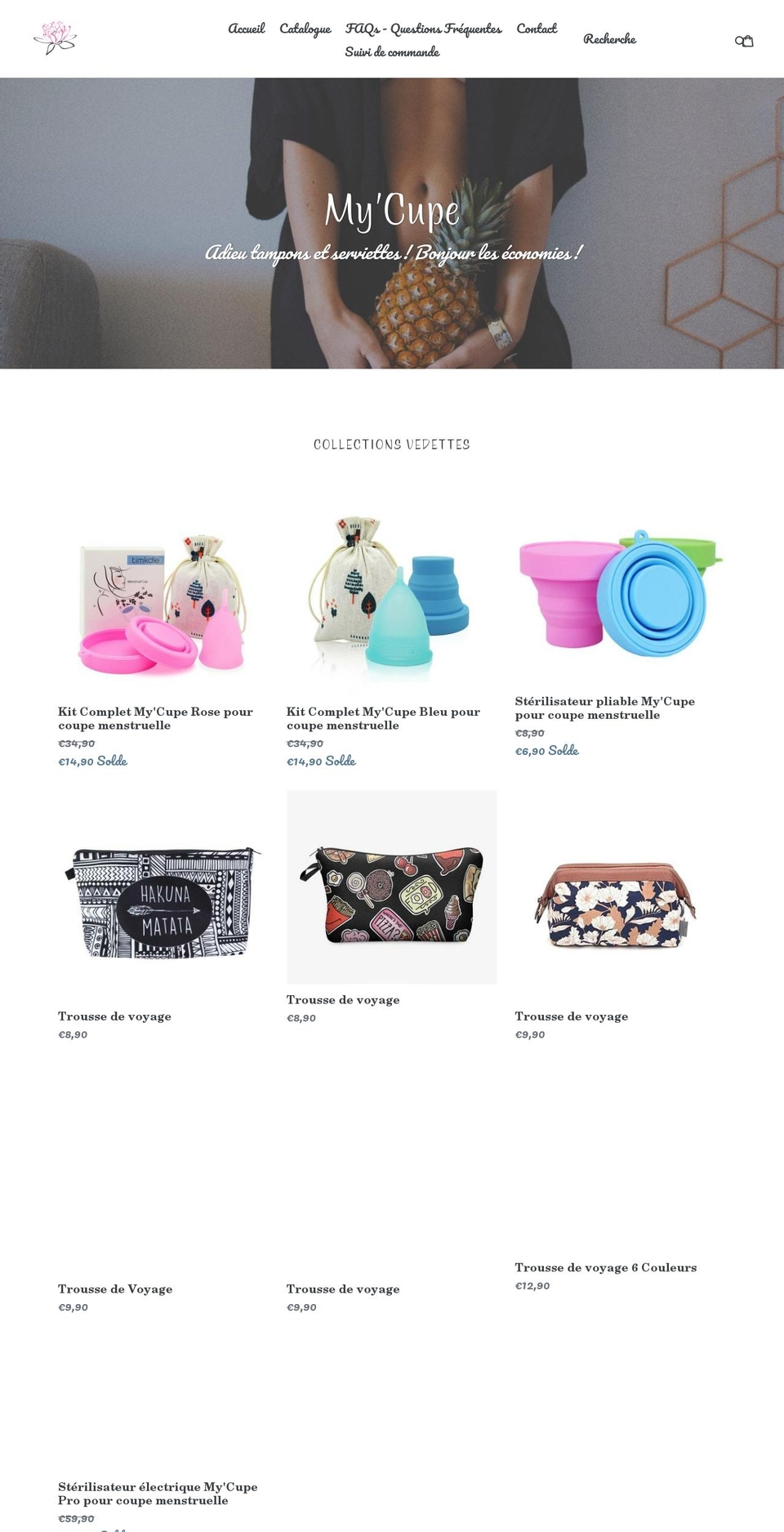 mycupe.com — Shopify storefront screenshot