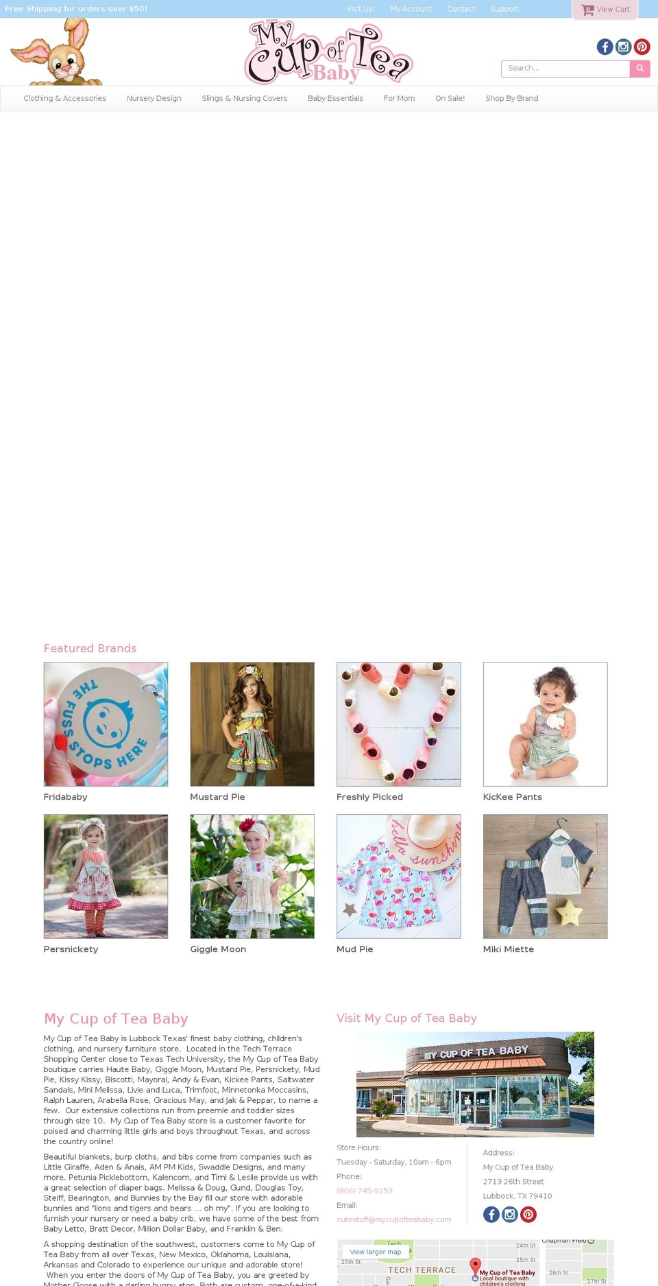 Sense Shopify theme site example mycupofteababy.com